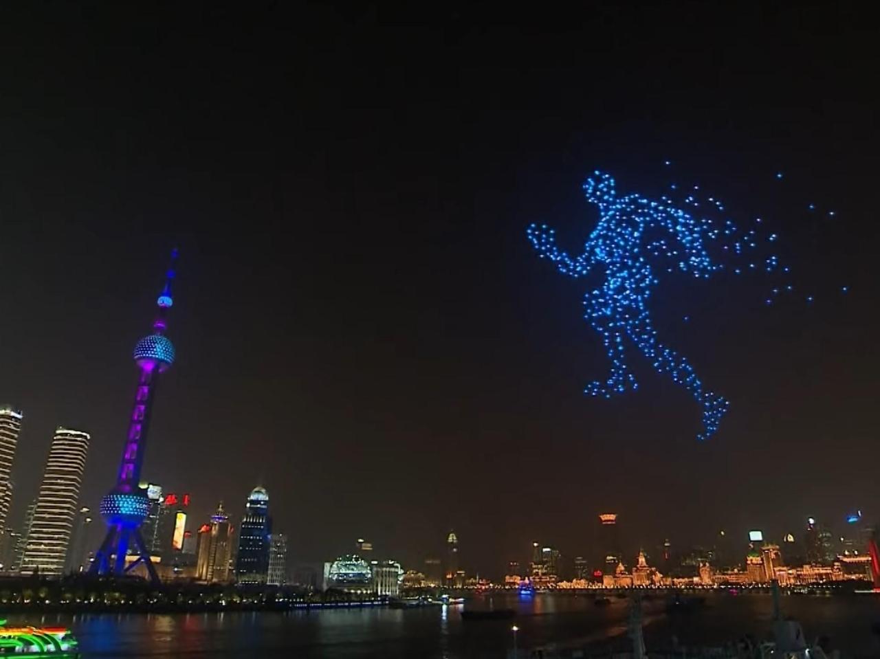 Shanghai dragon drone show